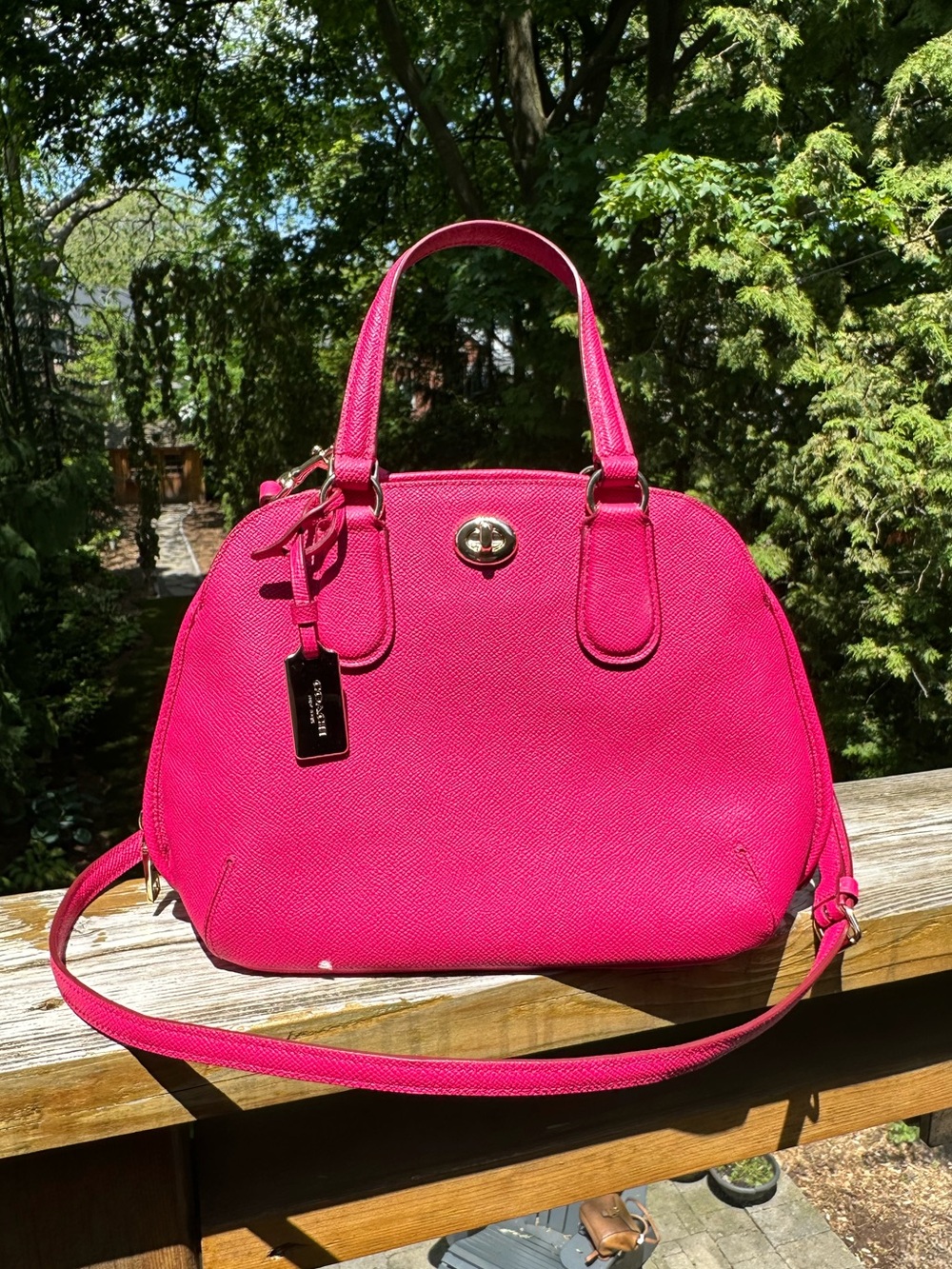 Coach Prince Street Mini Satchel in Fuschia